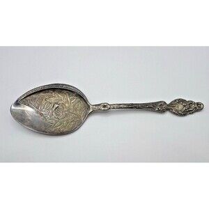 Vintage Silver Plate Andrea by Sadek large Spoon India 2430